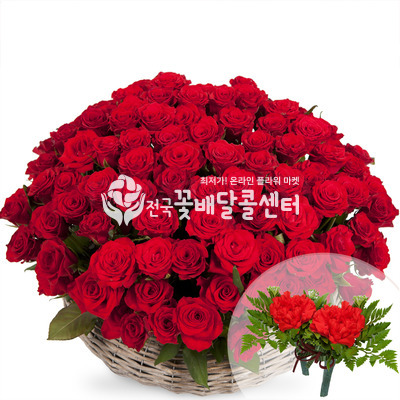 빨간장미바구니(대)