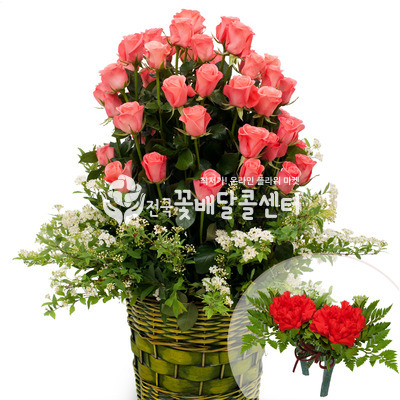 분홍장미바구니1